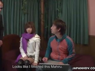 Man a charming Japanese sex clip star Mahiru Tsubaki
