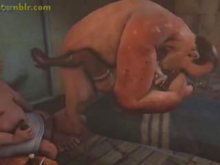 Lulu fucked hard in 3D monster sex video animation