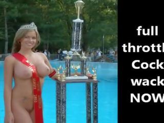 Beguiling telanjang babes compete di sebuah putz membelai kontes