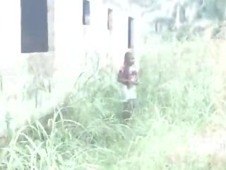 The blind adolescent missed his way to the jalan all naked and a strange teenager saw him and directed him to an uncompleted building and begged the blind guy to give her a good fuck