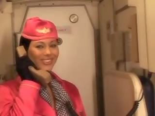 Super air hostess sucking pilots big manhood