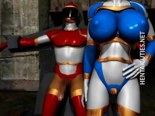 3D hentai femme fatale in costume strips for you