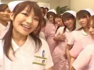 Asiatique infirmières appréciez cochon vidéo sur haut