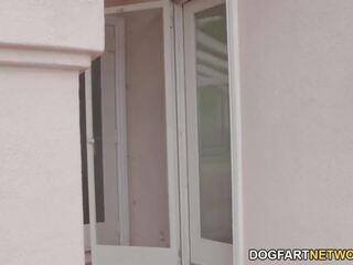 White Surfer Neighbor Stretches Petite Ebony Cecilia. | xHamster