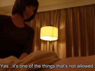 Subtitled Japanese hotel massage handjob initiates to sex clip in HD
