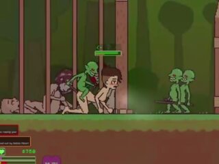 Captivity &vert; stadium 3 &vert; naken kvinnlig survivor fights henne sätt genom het till trot goblins men fails och blir körd hård svälj liters av sperma &vert; hentai spel gameplay p3