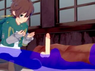 Konosuba yaoi - kazuma pipe avec foutre en son bouche - japonais asiatique manga l'anime jeu x évalué film gai