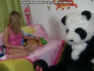 Chick plays with unusual adult movie toy
