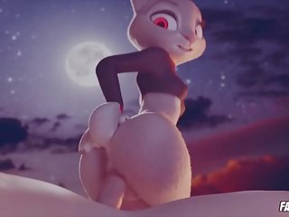 Stor ræv judy hopps blir henne rumpe pounded av stor kuk &vert; 3d x karakter video tegnefilm