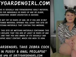 Dirtygardengirl with a Zebra penis Dildo in Pussy & Anal Prolapse | xHamster