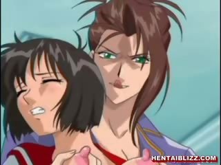 Japanese Hentai adolescent Gets Squeezed And Clamp Her Tits