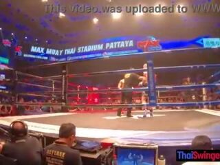 Muay Thai fight night and randy sex film immediately 10 min after for this big ass Thai babe hottie