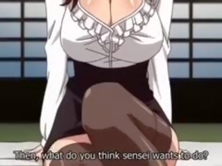 Berahi percintaan anime menunjukkan dengan tidak disensor besar payu dara, creampie
