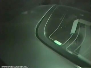 Publiek auto vies video- betrapt door infrared camera